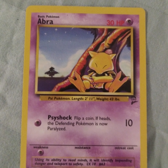 Pokemon Cards Abra, Abra, Sabrina's Abra, Dark Alakazam & Kadabra - Picture 7 of 8